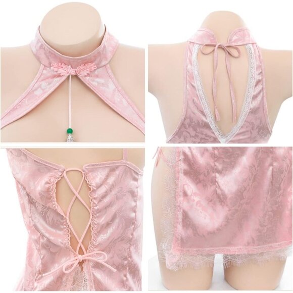 Sexy Cosplay Costumes For Women Anime Cheongsam Side Slit Hollow Style pajamas - Picture 5 of 5